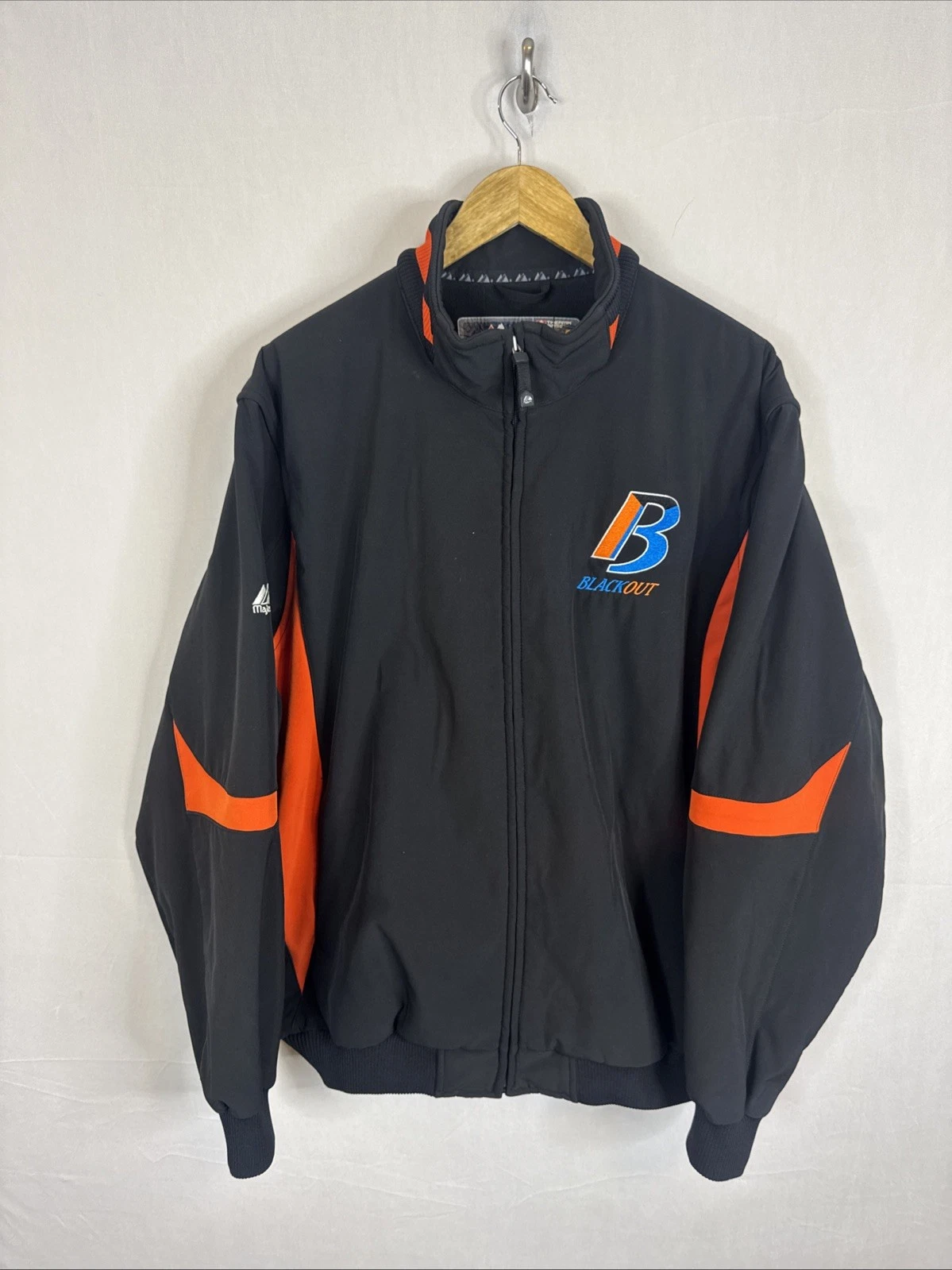 Majestic ThermaBase Softshell Jacket XL Boise State Style Black Orange BlackOut