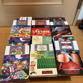 Nintendo Virtual Boy Console 6 Games AC Adapter Set Excellent Japan