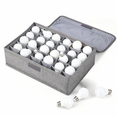 1 Pcs Light Bulb Organizer Storage Box Ornament Storage with 30 Dividers Fold...
