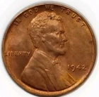 1942 P LINCOLN WHEAT CENT GEM BU FROM ORIGINAL ROLL FREE & FAST SHIPPING