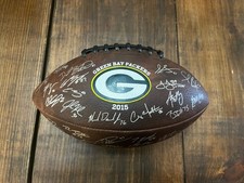 Green Bay Packers 2015 Team Signed Football Facsimile Rare Piece