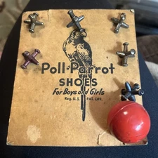Vintage Poll-Parrot Shoes Advertising - Jacks And Ball