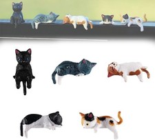 Mini Cat Desk Figurines – Set of 5 Adorable Handcrafted Kittens