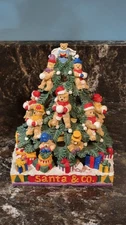 Vintage - Santa & Co. Teddy Bear Christmas Tree Votive Tea Light Candle Holder