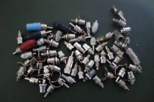 62 Pcs Assorted RCA Male and Female Connectors Both New and Used