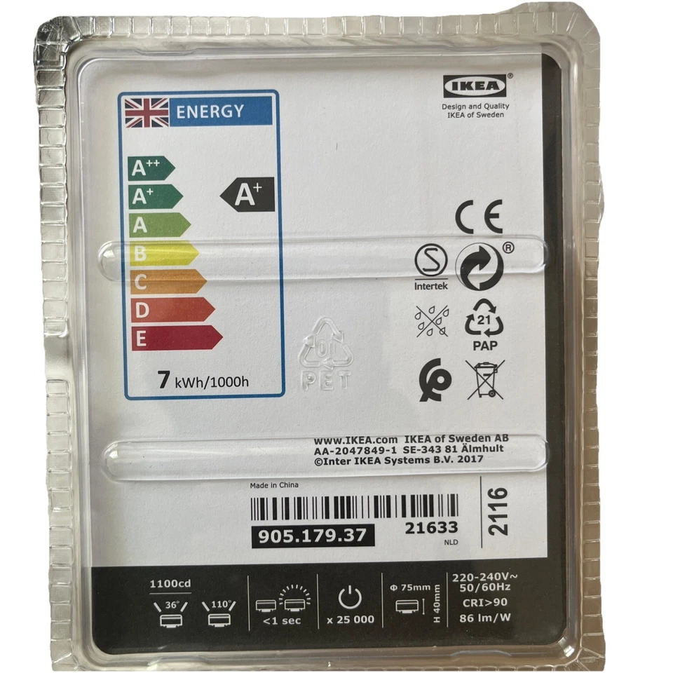 3x IKEA Ledare GX53 LED Bulbs | 600lm | 2700 Kelvin | Warm White | Dimmable | 7W - Image 2 of 2