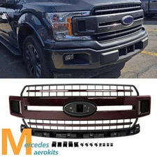 For Ford F-150 F150 XLT 2018-2020 Magma Red Front Bumper Grille Grill Assembly