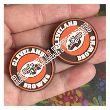 2 Piece CLEVELAND Football Team Silicone Focal Beads DIY Jewelry Pens 