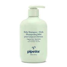 Pipette Baby Shampoo and Body Wash Tear-Free with Renewable Plant-Derived Squala