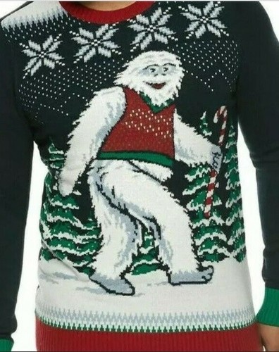 Abominable Snowman Sweater Men's Small S NEW Light-Up YETI Sweater NWT Christmas - Picture 2 of 5