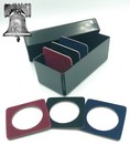 Air-tite Storage Box + 20 Model I Coin Holder Capsule Velvet Display Card Case