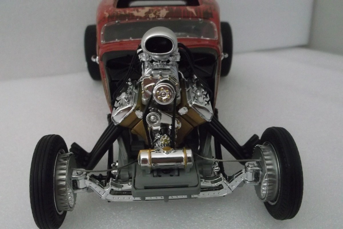 1934 BLOWN ALTERED COUPE RUSTED STEEL 1:18 VINTAGE STREET