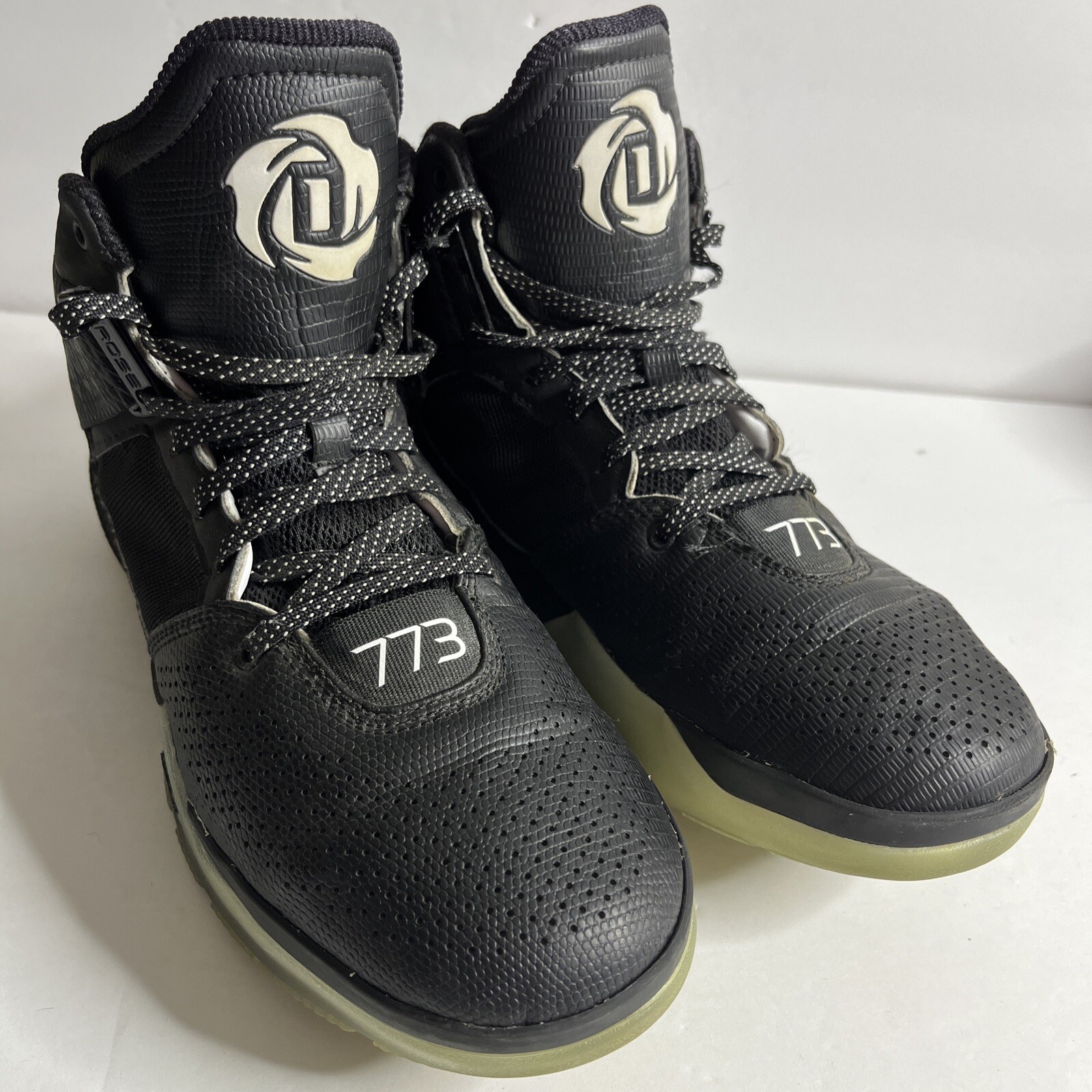 Adidas D Rose 773 4 Core Black Size 10 Bounce Basketball High Top White  Designer | eBay