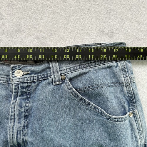 Anchor Blue Jeans Mens 36x30 Blue Medium Wash Carpenter Baggy Y2K Workwear - Picture 5 of 7