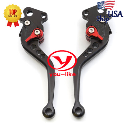 For Yamaha CNC Short Brake Clutch Levers For SMAX 155/S-MAX 155 2015-2017 Black
