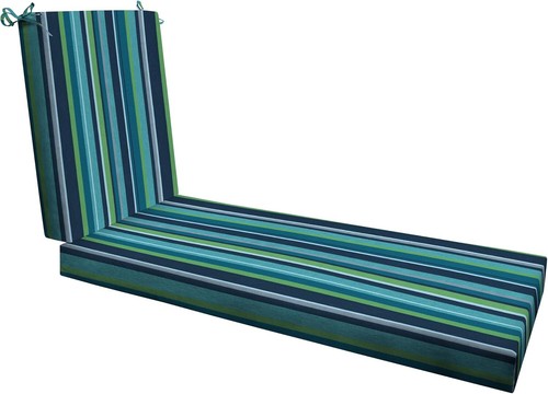 Outdoor Chaise, 22.5" W x 70" L, Stripe Poolside Patio Cushion