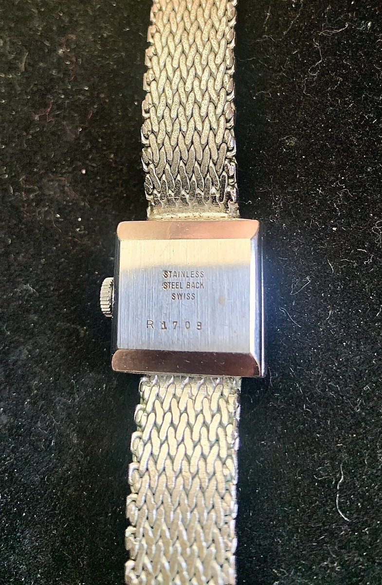 Vintage Kelek Woman’s Rhinestone Watch Swiss Movement Rare! Stainless Steel Band 1950s Litor Swiss Cocktail Watch, 17 Jewel Incabloc, Art  main image 4
