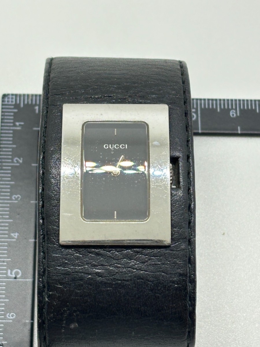 GUCCI 7800L Vintage Watch Square Quartz Black Dial Silver GUCCI 7800L Vintage Watch Square Quartz Black Dial Silver