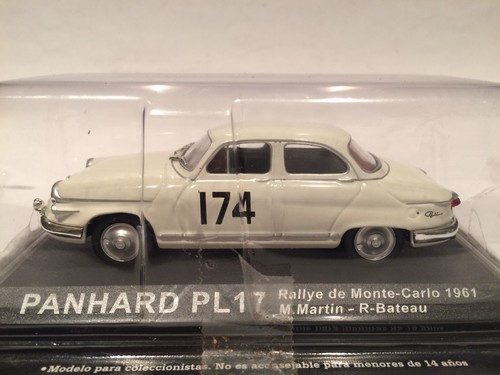 Panhard PL17 blanche (blanc cassé) numéro 174 - rallye de Monté-Carlo