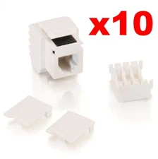 10 Pack Lot - CablesToGo 03801 - Keystone Cat3 Jack - White