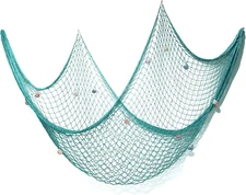 Ezakka Decorative Fish Net, 79 X 59Inch Mediterranean Style Nautical Decorative