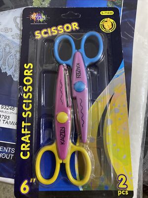 Paper Scissors Set Of 2 - 6.7 Inch & 8.5 Inch, PP & TPR Handle, For Craft & Office Use