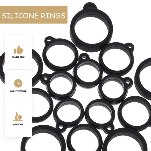 30 Pcs Silicone Hanging Ring Man Anti-lost Rubber Rings Mini Keyring - Zdjęcie 4 z 12