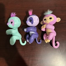 Lot Of 3 Fingerlings Talking Monkey Pets