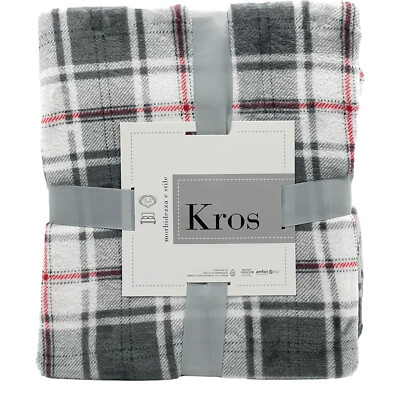 Coperta Plaid 150x210 Morbida Microfibra Fantasia Righe Rosso-Bianca: Calda E Lavabile - 5