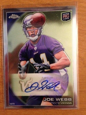 2010 Topps Chrome Joe Webb autograph RC UAB Vikings Panthers Bills