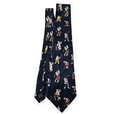 COCA COLA Tie Blue Neck Tie Mens Golf Polar Bear Theme