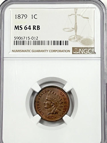 1879 Indian Cent : NGC MS64RB