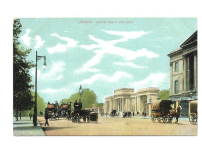 Hyde Park Corner: entworfen von Decimus Burton. Ionische Leinwand: Piccadilly, Ende von