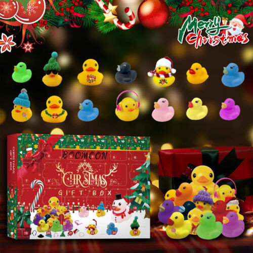 Christmas Countdown Calendar Toys Countdown Calendar with 24X Rubber stylish