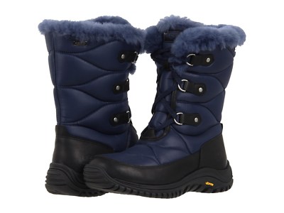New UGG Australia Women LORIEN Blue Sheepskin Leather Winter Snow Boots Shoes