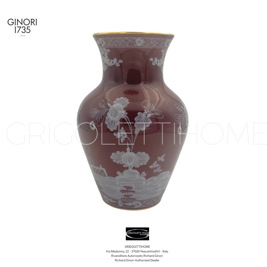 Richard Ginori - Oriente Italiano Castagna - Ming Vase Brown H Cm