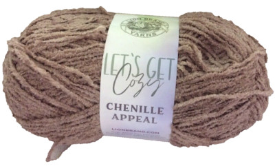 Lion Brand Yarn Let s Get Cozy Chenille Appeal  Stucco 