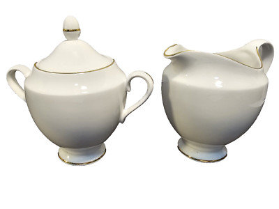 Wedgewood Cignet Gold Cream And Sugar