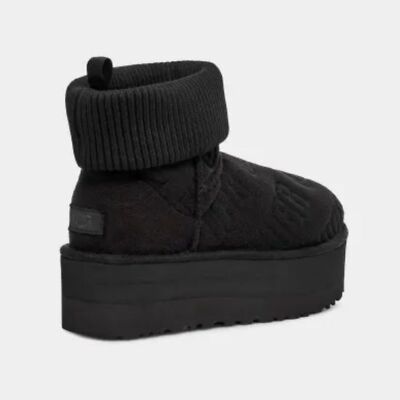 ★人気商品US購入★UGG Classic Mini Platform Felted Boot NWT Ugg Classic Mini Platform Felted Boot Bootie Black Size