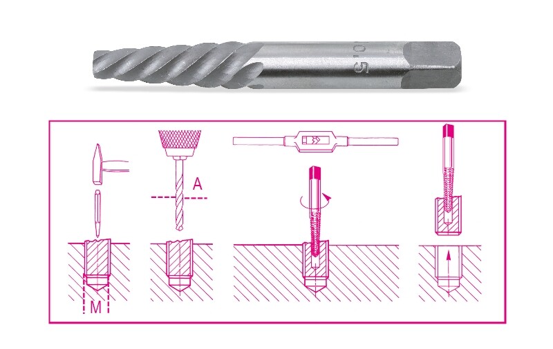 Beta Tools 1430 Broken Screw Stud Tapered Extractor M8-M11 014300011