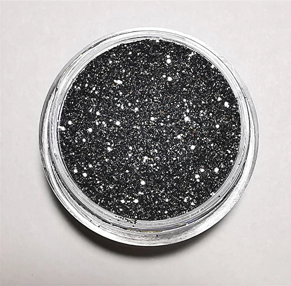 Feines Glitzer Puder Anthrazit 3,5g 0,2mm Pulver Sugar Nr.04 Glitterstaub