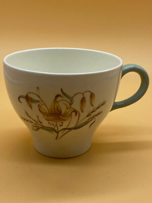 Vintage/Retro Tiger Lilie Wedgwood weiß Blumenmotiv Porzellan Teetasse