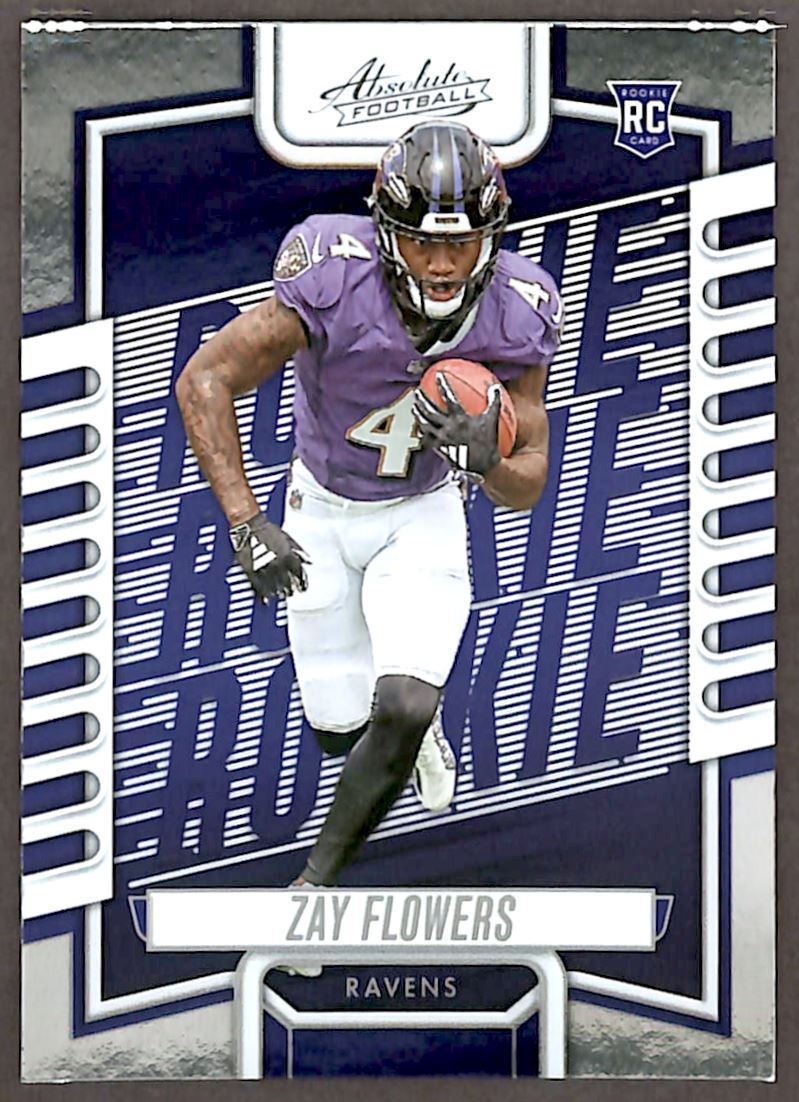2023 Panini Absolute Foil #111 Zay Flowers Rookie Baltimore Ravens