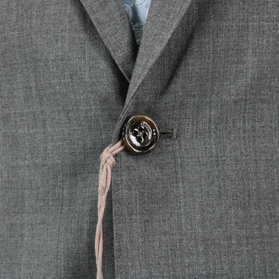 Eleventy Platinum 全新带标签羊毛运动外套/西装外套 48 码(38R 美国)纯色灰色 — 第 2/4 张图片