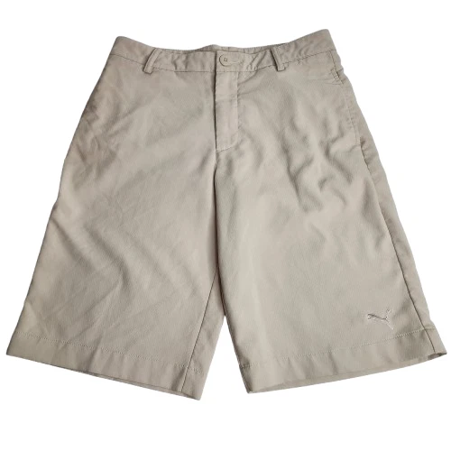 Puma Golf Dry Cell Pantaloncini Uomo Taglia Large Beige Tan Elasticizzati Flat Front