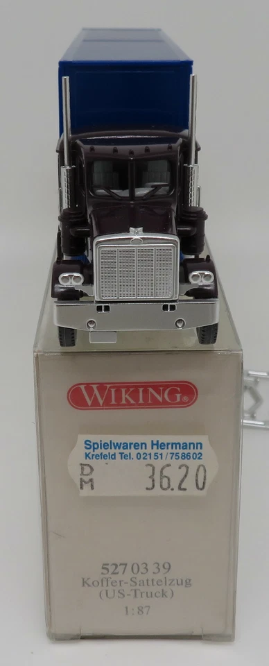 WIKING HO 1/87 CAMION PETERBILT SEMI-REMORQUE ATLANTA 1996 US TRUCK #5270339 box - Photo 2/4