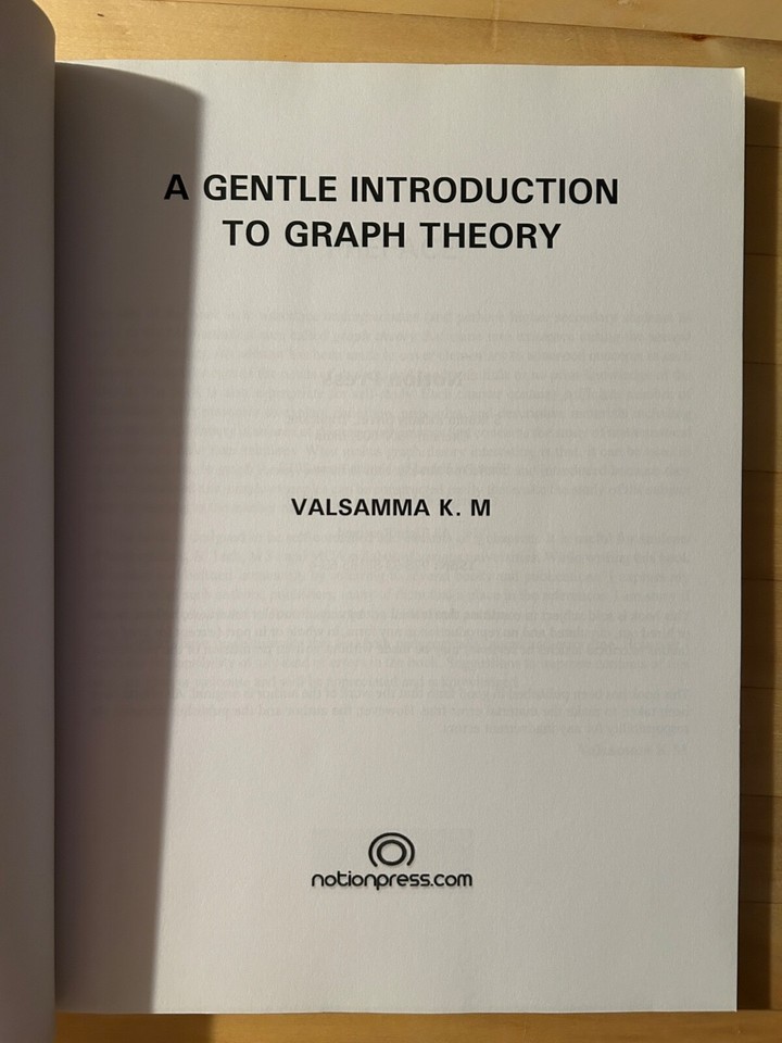 A Gentle Introduction to Graph Theory. Valsamma K.M. 2013. PB. VG. | eBay