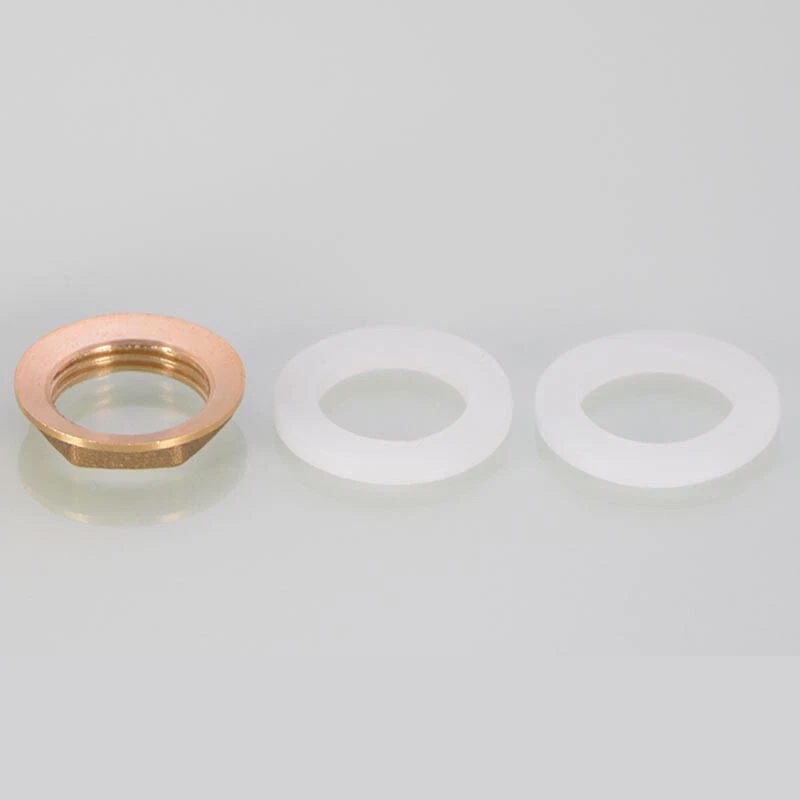 Dado flangiato in ottone 1/2" 3/4" 1" BSP per rubinetti lavabo adatto dado filettato 20/25/32 mm - Immagine 3 di 4