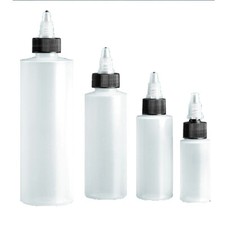 24/410 Black  Natural Yorker Twist Cap Open Top Bottle for Ink Tattoo Oils