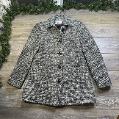 Jaclyn Smith Coat Size Medium Wool Pea Coat Women s, Warm Knit Jacket Lined